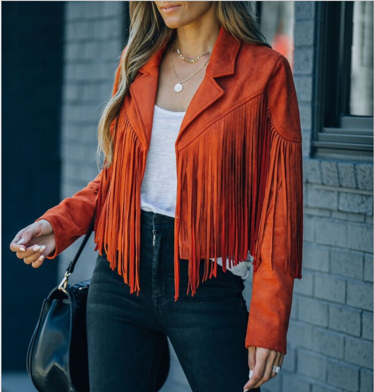 LM | Retro-chic jacket with fringes