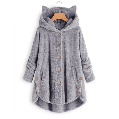 LM | Warm plush lined cat coat