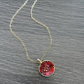 Red Necklace in Gold