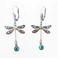 Carved Dragonfly Earrings
