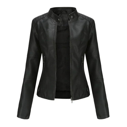 LM | Ladies leather jacket with Mao