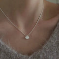 Classic Solitaire Pendant Necklace in Silver