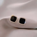 Timeless Onyx Earrings With Diamonds