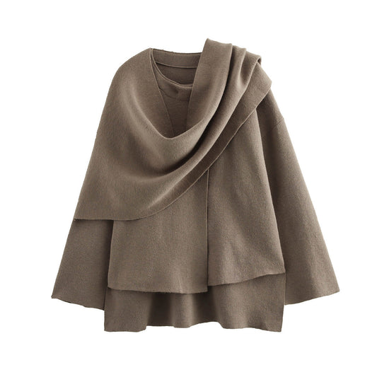 LM | Oversized jacket with scarf