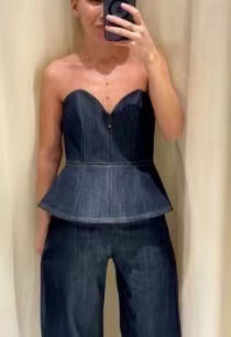 Strapless + Jeans