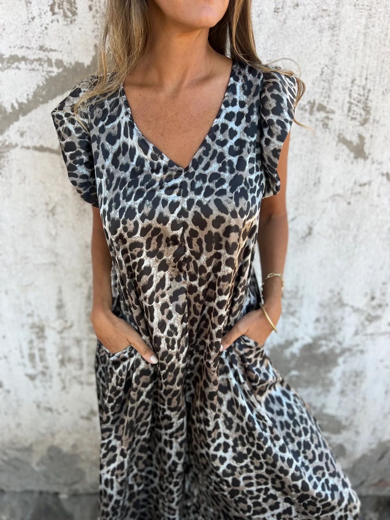 Leopardenmuster Grau
