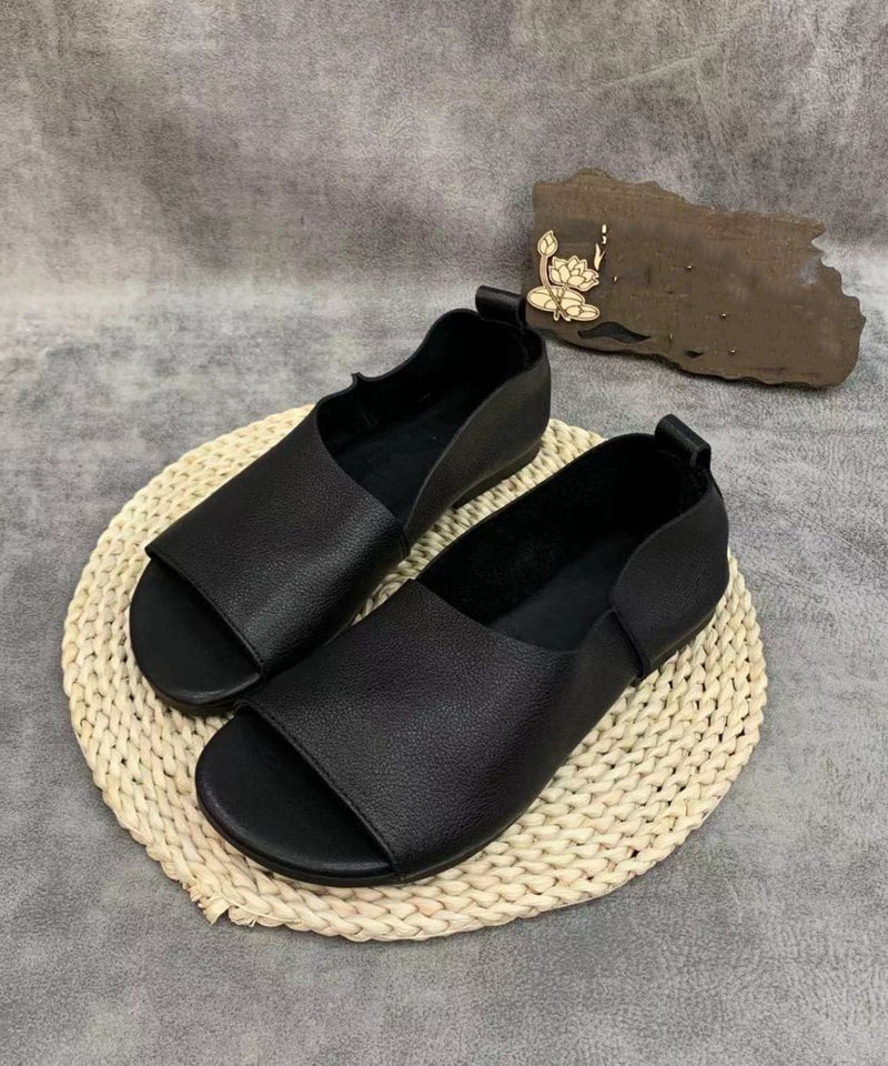 LM | Minimalist, open-toe slip-on flats