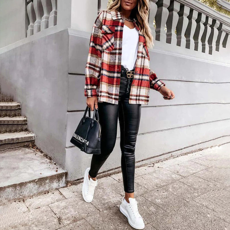 LM | Checked fall coat
