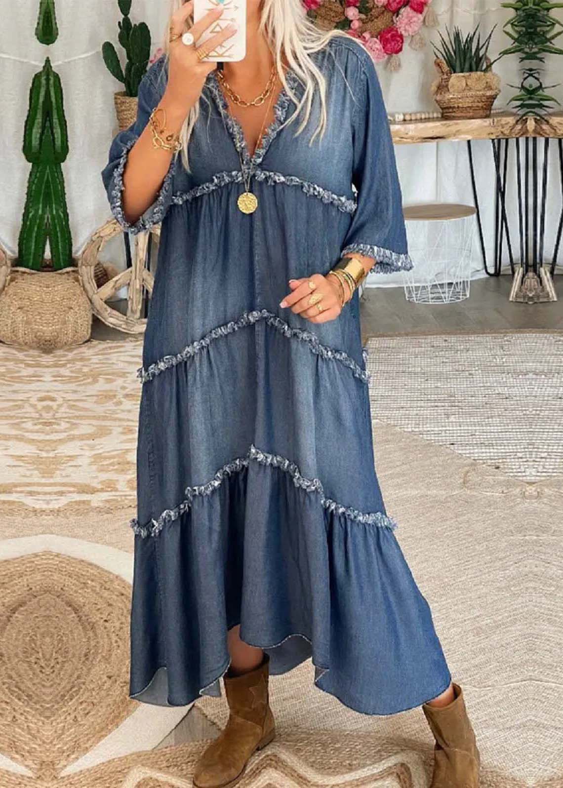 LM | Long denim dress