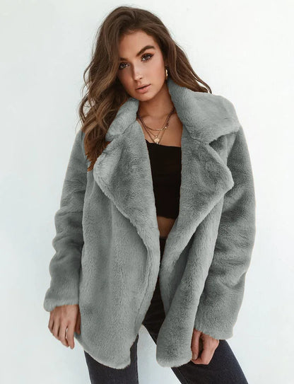 LM | warm plush teddy coat