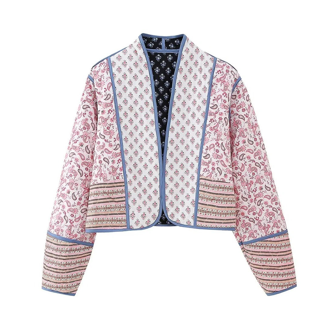 LM | Retro jacket with floral pattern
