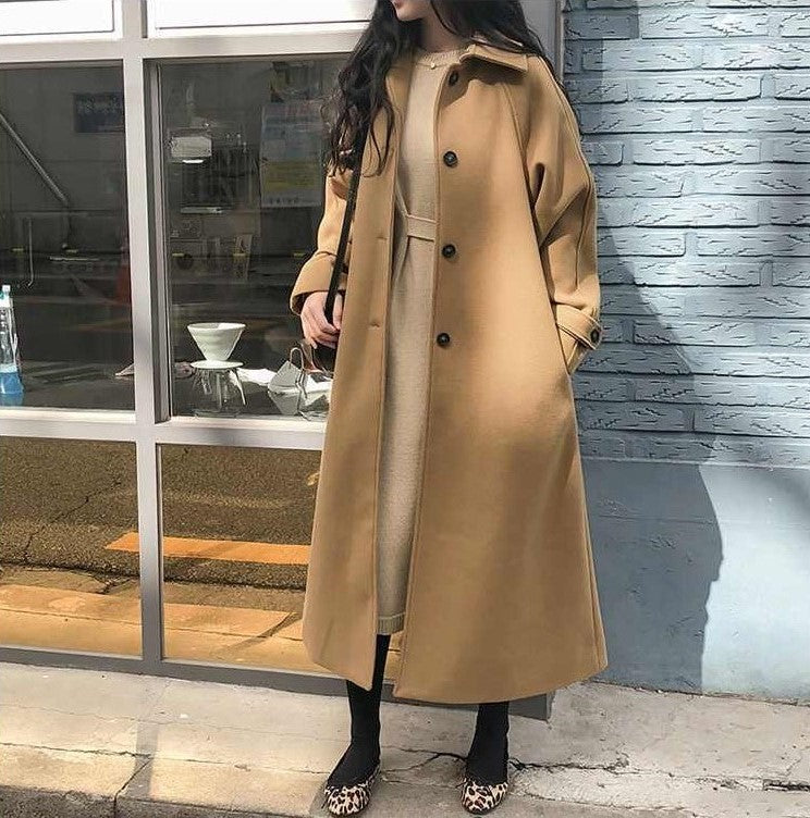 LM | trendy long ladies coat