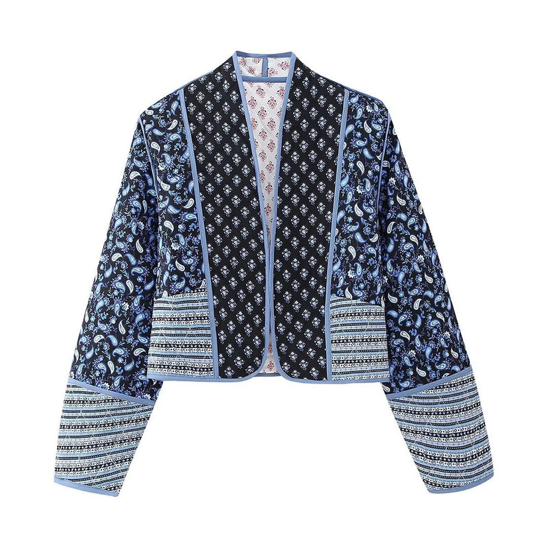 LM | Retro jacket with floral pattern