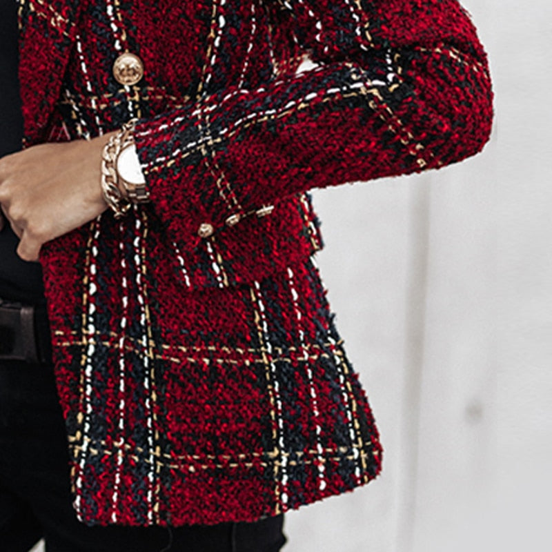 LM | Chic checked blazer for women