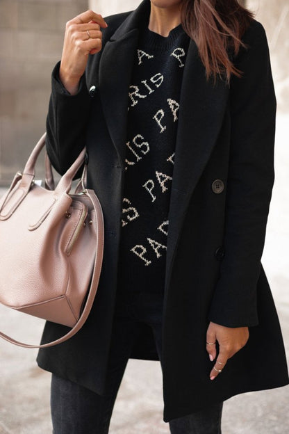 LM | Classic turtleneck jacket for women