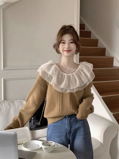 LM | Sweater with ruffles
