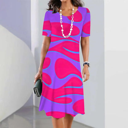 LM | Printed midi dress