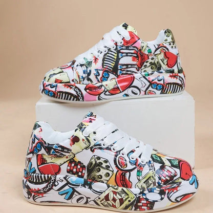 LM | Vibrant graffiti-style sneakers
