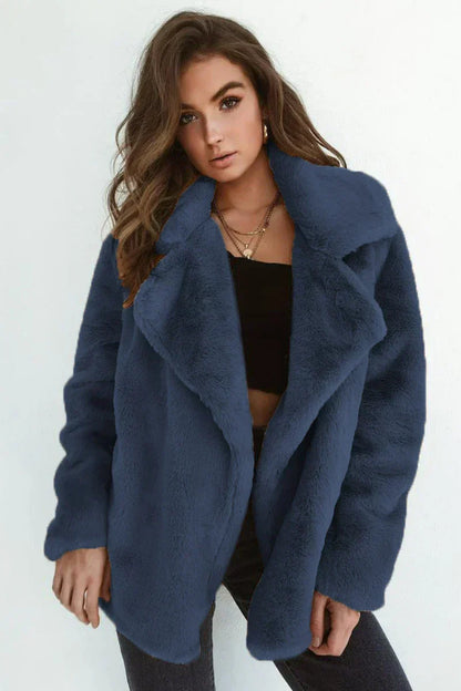 LM | warm plush teddy coat