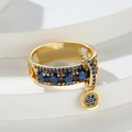 Opulent Nightfall Charm Ring