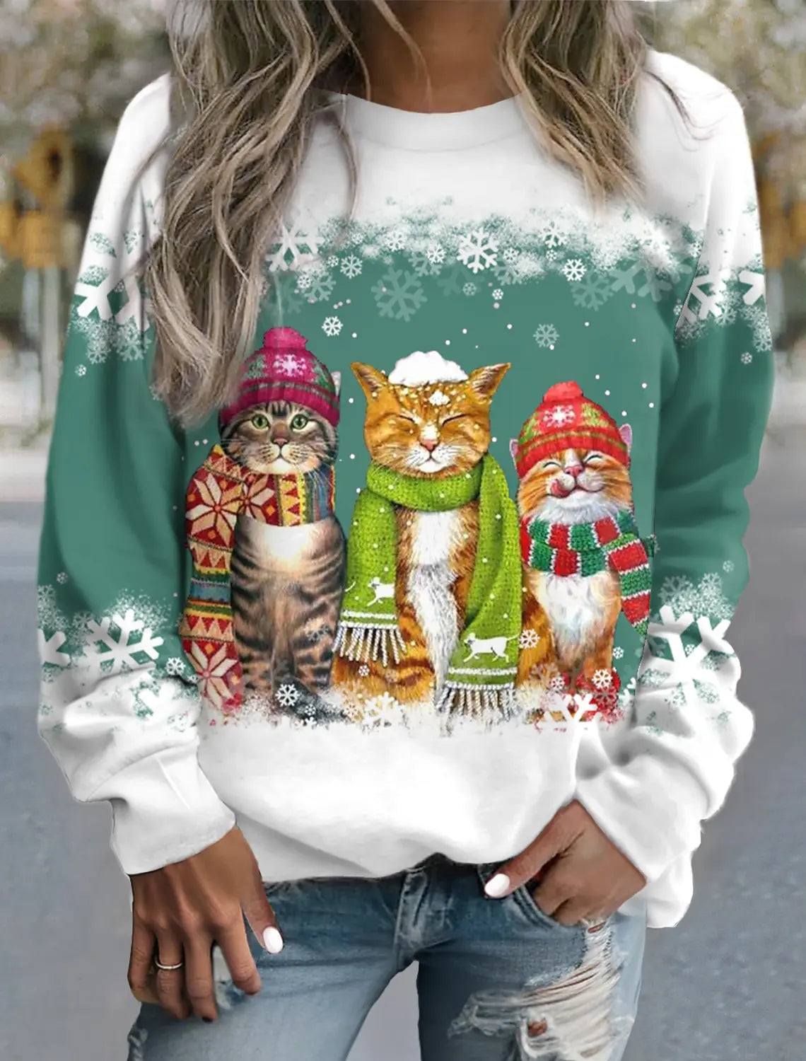 LM | Sweater with Christmas motif