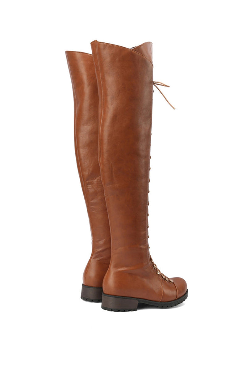 LM | Over-the-knee boots with lacing