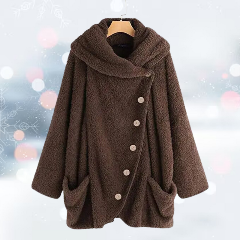 LM | Comfortable jacket with buttons for women