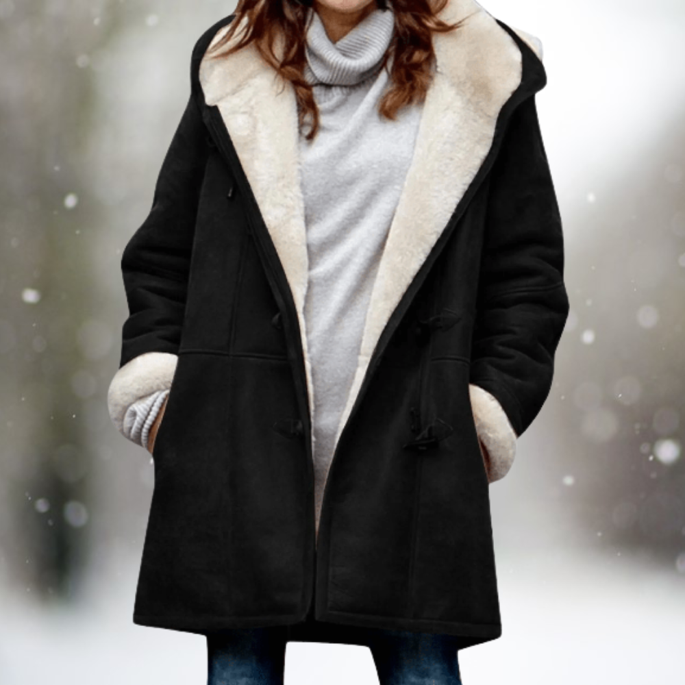 LM | soft, fluffy hooded jacket