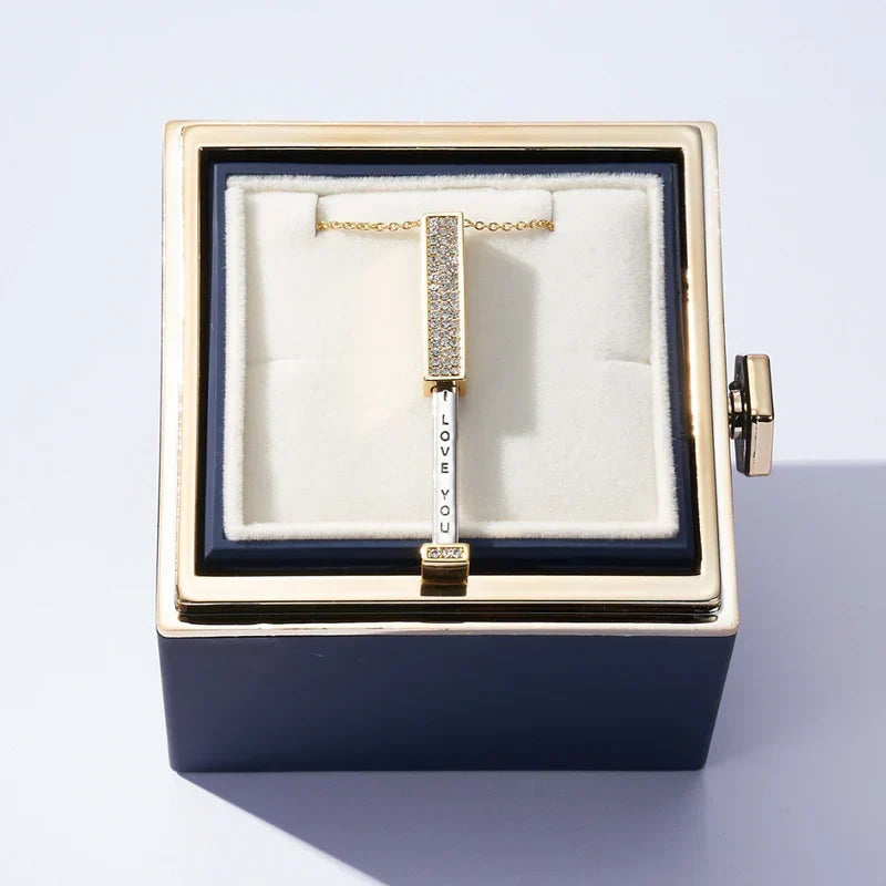 Rose Box & "i Love You" Necklace