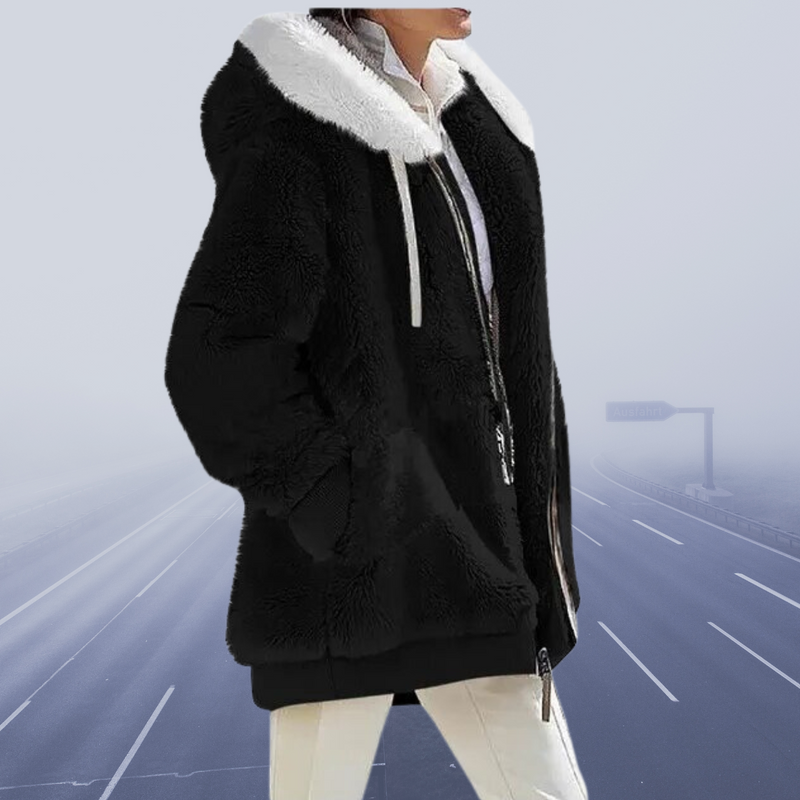 LM | stylish fleece jacket with hood