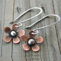 Flower Earrings in Silver