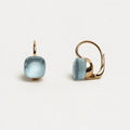 Blue Inlaid Zirconia Earrings