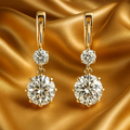 Classic Gold Zirconia Earrings