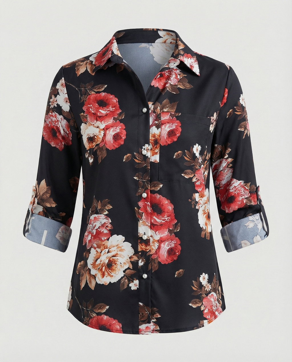 Black Pink Flowers