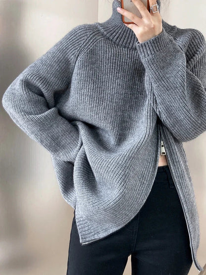 LM | Sweater with high collar