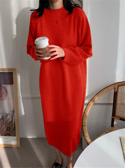 LM | Cozy knit midi dress