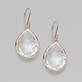White Crystal Drop Earrings