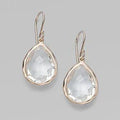 White Crystal Drop Earrings