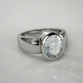 Glass Silver Ring