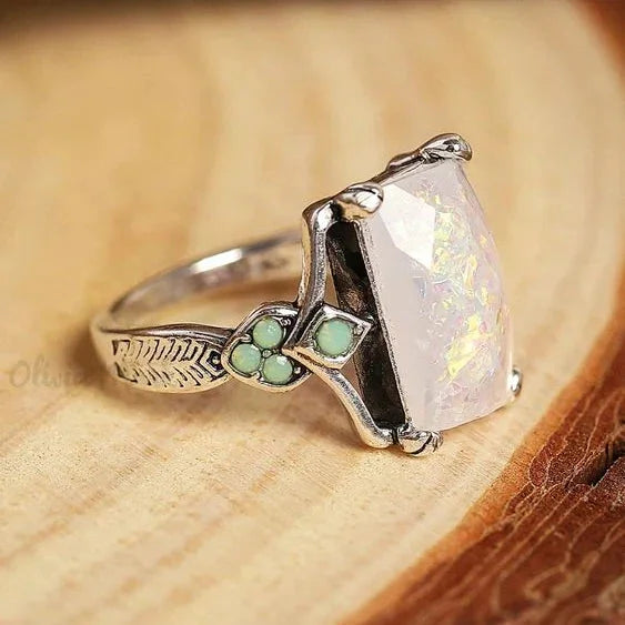 Silver Opal Glow Ring