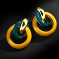 Yellow Hoop Earrings