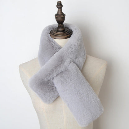 Comstylish Vintage Basic Cozy Ecofriendly Fur Scarf
