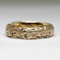 Golden Zirconia Forged Ring