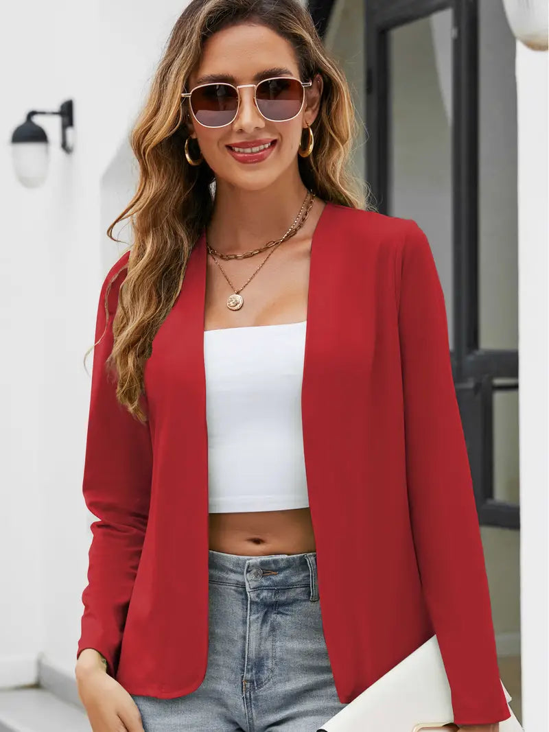 LM | casual long-sleeved blazer, open at the front