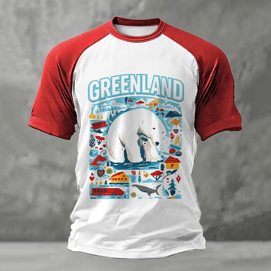 Men's Greenland Contrast Print T-shirt elevenforest