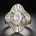Zirconia Mesh Gold Ring