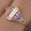 Purple Gold Glass Ring