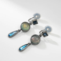 Blue Crystal Drop Earrings