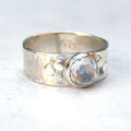 Inlaid Stone Silver Ring