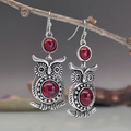 Red Owl Earrings
